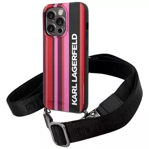 Kryt Karl Lagerfeld KLHCP14LSTSTP iPhone 14 Pro 6,1" hardcase pink Color Stripes Strap (KLHCP14LSTSTP)