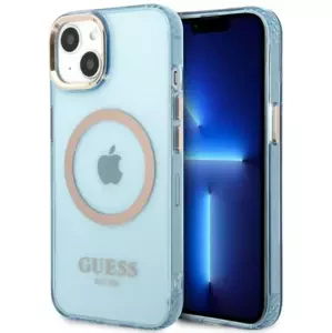Kryt Guess GUHMP13MHTCMB iPhone 13 6,1" blue hard case Gold Outline Translucent MagSafe (GUHMP13MHTCMB)