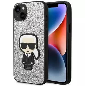 Kryt Karl Lagerfeld KLHCP14SGFKPG iPhone 14 6,1" hardcase silver Glitter Flakes Ikonik (KLHCP14SGFKPG)