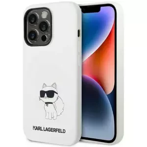 Kryt Karl Lagerfeld iPhone 14 Pro 6,1" hardcase white Silicone Choupette (KLHCP14LSNCHBCH)