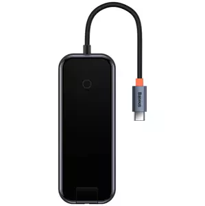 USB Hub Baseus AcmeJoy series Hub 5in1 USB-C to 2xUSB 3.0 + USB 2.0 + USB-C PD + RJ45 (dark grey)