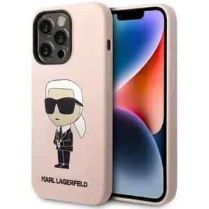 Kryt Karl Lagerfeld iPhone 14 Pro 6,1" hardcase pink Silicone Ikonik (KLHCP14LSNIKBCP)