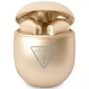 Sluchátka Guess Bluetooth TWS Earbuds gold Triangle Logo (GUTWST82TRD)