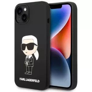 Kryt Karl Lagerfeld iPhone 14 Plus 6,7" hardcase black Silicone Ikonik Magsafe (KLHMP14MSNIKBCK)