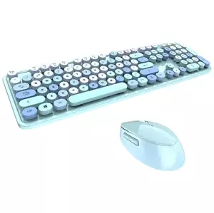 Klávesnice Wireless keyboard + mouse set MOFII Sweet 2.4G (blue)