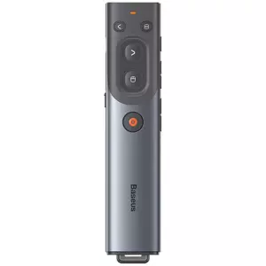 Dálkový Baseus Orange Dot Multifunctional remote control for presentation, with a red laser pointer - gray