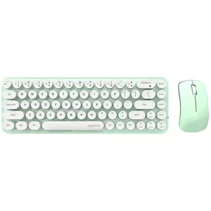 Klávesnice Wireless keyboard + mouse set MOFII Bean 2.4G (White-Green)