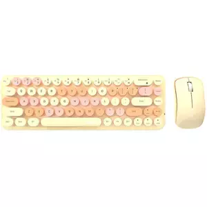 Klávesnice Wireless keyboard + mouse set MOFII Bean 2.4G (Milk Tea)