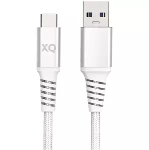 Kabel XQISIT NP Cotton braided USB-C to USB-A 3.0 200cm white (50834)