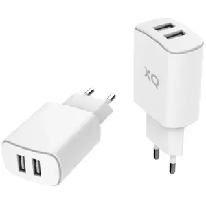 Nabíječka XQISIT NP Travel Charger Dual USB-A 4.8A white (50855)