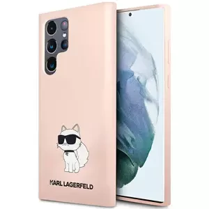 Kryt Karl Lagerfeld Samsung Galaxy S23 Ultra hardcase pink Silicone Choupette (KLHCS23LSNCHBCP)