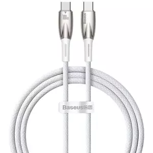 Kabel USB-C cable for USB-C Baseus Glimmer Series, 100W, 1m (White) (6932172618049)