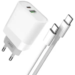 Nabíječka XO L64 Wall Charger, USB + USB-C, 20W (White) (6920680869930)