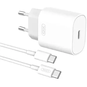 Nabíječka Wall Charger with + USB-C Cable XO L91EU 25W (white) (6920680808397)