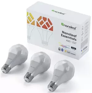 Nanoleaf Essentials Smart A19 Bulb, E27 3 Pack (NL45-0800WT240E27-3PK)