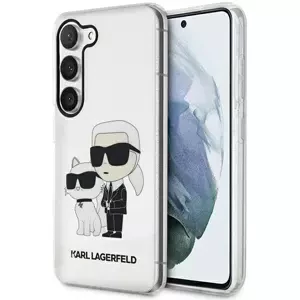 Kryt Karl Lagerfeld Samsung Galaxy S23 transparent hardcase Gliter Karl&Choupette (KLHCS23SHNKCTGT)