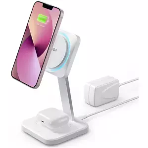 ESR HALOLOCK 2IN1 CRYOBOOST MAGNETIC MAGSAFE WIRELESS CHARGER ARCTIC WHITE (4894240132500)