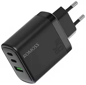 Nabíječka Romoss AC65H wall charger, 2x USB-C + USB, 65W (black) (6936857203964)
