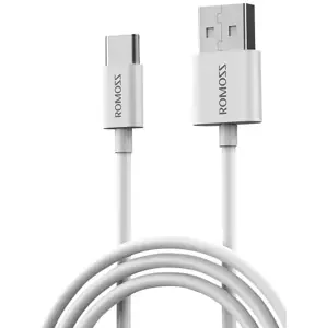 Kabel USB to USB-C cable Romoss CB308 3A, 1m, white (6973693493692)