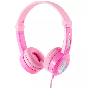 Sluchátka Wired headphones for kids Buddyphones Travel, Pink (630282192829)