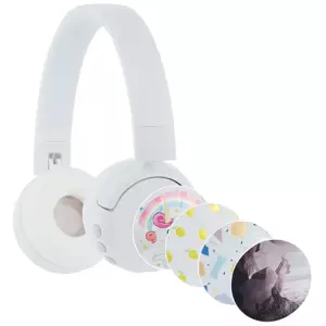 Sluchátka Wireless headphones for kids Buddyphones POPFun, White (4897111741016)