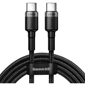 Kabel Baseus Cafule PD2.0 100W flash charging USB For Type-C cable (20V 5A)2m Gray+Black (6953156216365)
