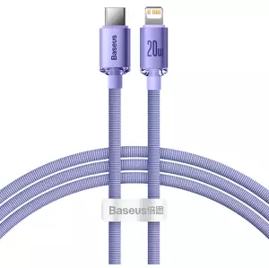 Kabel Baseus Crystal Shine cable USB-C to Lightning, 20W, PD, 1.2m, purple (6932172602765)