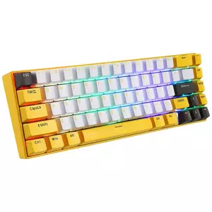 Herní klávesnice Mechanical gaming keyboard Motospeed BK67 Bluetooth, yellow (6953460501836)