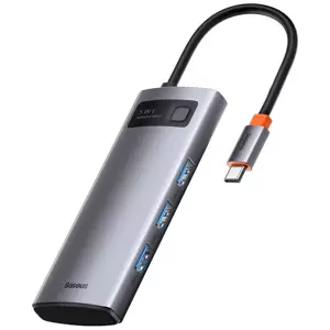 USB Hub Adapter 5in1 Baseus Hub USB-C to 3x USB 3.0 + HDMI + USB-C PD (6932172602628)