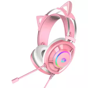Sluchátka Gaming headphones Dareu EH469 USB RGB, pink (6950589909635)