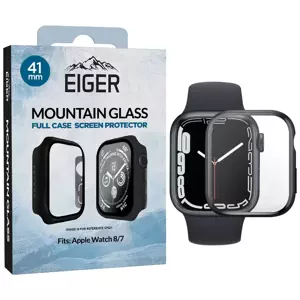 Pouzdro Eiger Mountain Glass Full Case for Apple Watch 8 / 7 41mm in Black (EGSP00895)