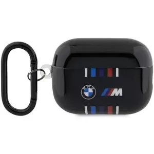 Pouzdro BMW AirPods Pro 2 gen cover Black Multiple Colored Lines (BMAP222SWTK)