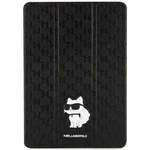 Pouzdro Karl Lagerfeld iPad 10.2" Folio Magnet Allover Cover black Saffiano Monogram Choupette (KLFC10SAKHPCK)