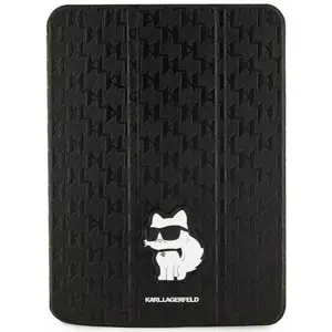 Pouzdro Karl Lagerfeld iPad 10.9" Folio Magnet Allover Cover black Saffiano Monogram Choupette (KLFC11SAKHPCK)