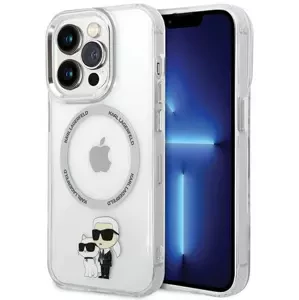 Kryt Karl Lagerfeld iPhone 13 Pro 6,1" hardcase transparent Iconic Karl&Choupette Magsafe (KLHMP13LHNKCIT)