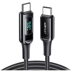 Kabel Cable USB-C to USB-C Acefast C6-03 with display, 100W, 2m (black)