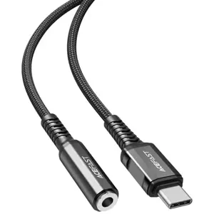 Adapter Adapter USB-C to mini jack 3,5mm Acefast C1-07 18cm (black)