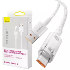 Kabel Quick Charge USB-C Baseus Flash, 6A,1m (White)