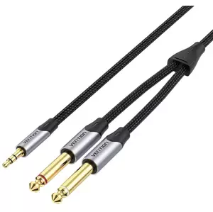 Kabel Cable mini jack 3.5 mm to 2x jack 6.5 mm Vention BARHG 1.5m (grey)