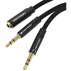 Kabel Audio cable 3.5mm female to 2x3.5mm male Vention BBLBF 1m (black)