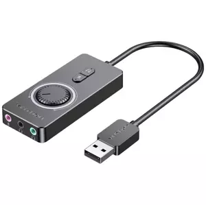 Adapter External USB 2.0 audio card Vention CDRBF 1m (black)