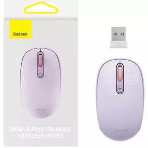 Myš Wireless mouse Baseus F01B Tri-mode 2.4G BT 5.0 1600 DPI (purple)