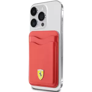Peněženka Ferrari Wallet Card Slot FEWCMRSIR red MagSafe Leather 2023 Collection (FEWCMRSIR)