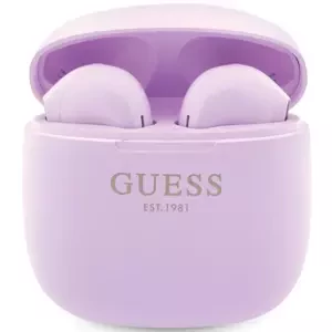 Sluchátka Guess GUTWST26PSU TWS Bluetooth Headphones + Docking Station Purple Classic EST Logo (GUTWST26PSU)