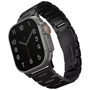 Řemínek UNIQ Osta band Apple Watch 42/44/45/ 49mm Series 1/2/3/4/5/6/7/8/SE/SE2/Ultra Stainless Steel midnight black (UNIQ-49MM-OSTABLK)
