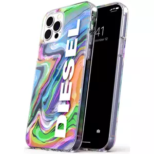 Kryt Diesel Clear Case Digital Holographic AOP SS21 for iPhone 12 / 12 Pro holographic/white (44315)
