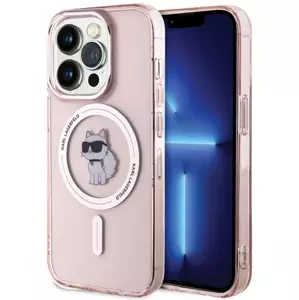 Kryt Karl Lagerfeld KLHMP15XHFCCNOP iPhone 15 Pro Max 6.7" pink hardcase IML Choupette MagSafe (KLHMP15XHFCCNOP)