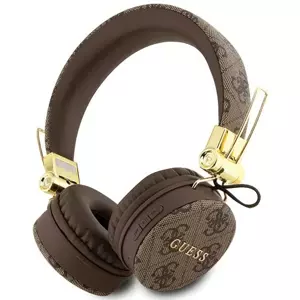 Sluchátka Guess Bluetooth on-ear headphones GUBH704GEMW brown 4G Metal Logo (GUBH704GEMW)