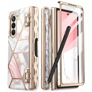Kryt SUPCASE COSMO PEN GALAXY Z FOLD 5 MARBLE PINK (843439137721)