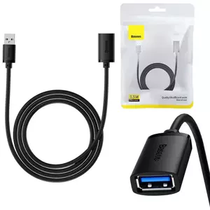Kabel Baseus USB 3.0 Extension cable male to female, AirJoy Series, 1.5m (black)